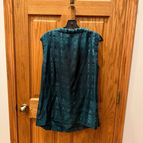 Tory Burch Saffield Blouse, Emerald Green, SZ 14 - Picture 4 of 8